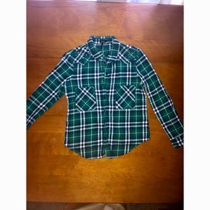 Green Flannel w/ studs